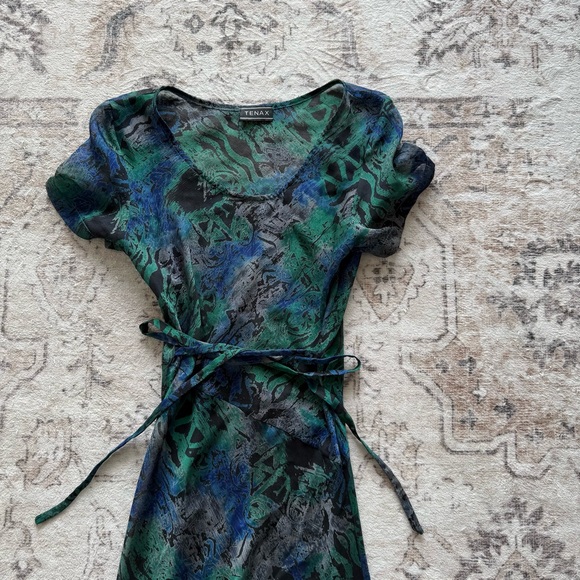 vintage Dresses & Skirts - 90s vintage earthy boho semi sheer maxi sun dress